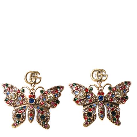 gucci shell earrings|butterfly gucci earrings.